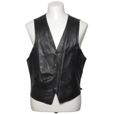 Läderväst (Svart) från A.B.A Collection Skinn, Polyester