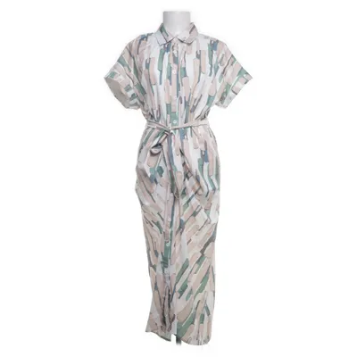 Skjortklänning (Vit, Beige, Flerfärgad) från Shein Elastan, Polyester