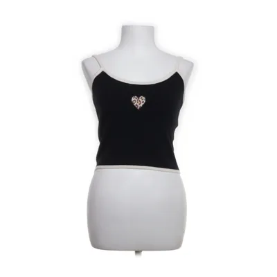 Crop top (Zwart, Meerkleurig) van Urban Outfitters Katoen, Polyamide, Viscose
