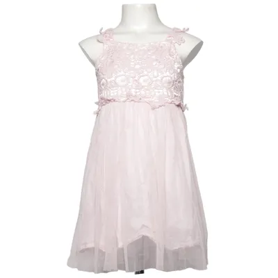 Robe de fille de fleur (Rose) Coton, Polyester
