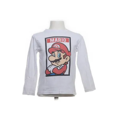 Långärmad t-shirt (Vit, Flerfärgad) från Super Mario Bomull