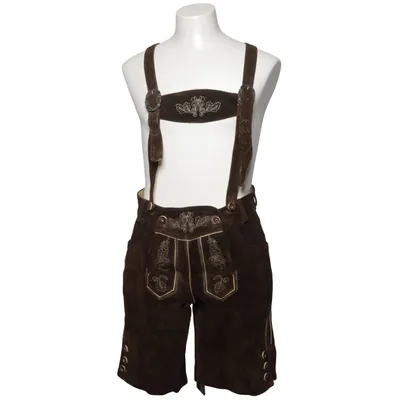 Lederhosen (Brun) fra Livergy Bomuld, Læder