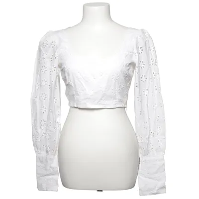 Blouse (Blanc) de The Fashion Fraction x NA-KD Coton