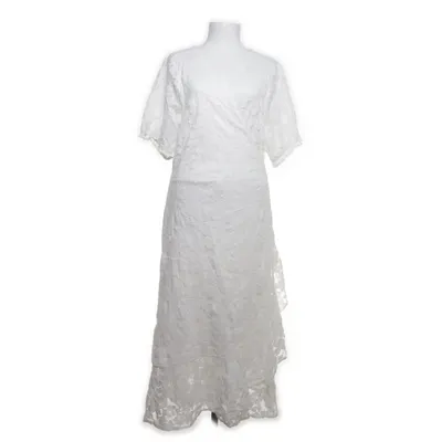 Wikkeljurk (Wit) van Zizzi Katoen, Elastaan, Polyamide, Viscose