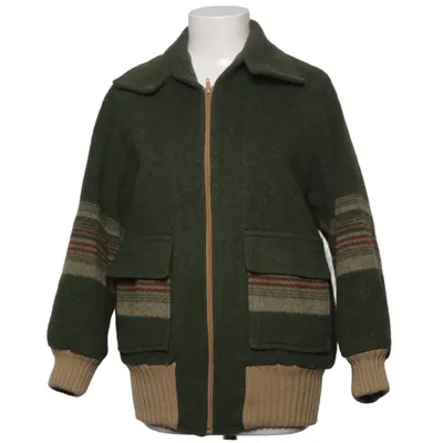 Jacket (Green, Beige, Multicolored) from Jensen Coat Polyamide, Wool