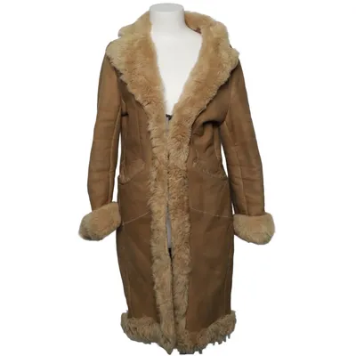 Shearling jas (Beige) van Amoress