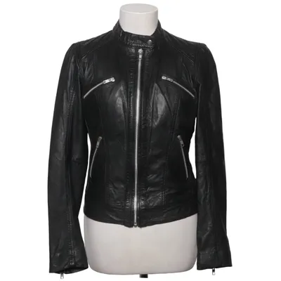 Veste en cuir (Noir) de Rockandblue