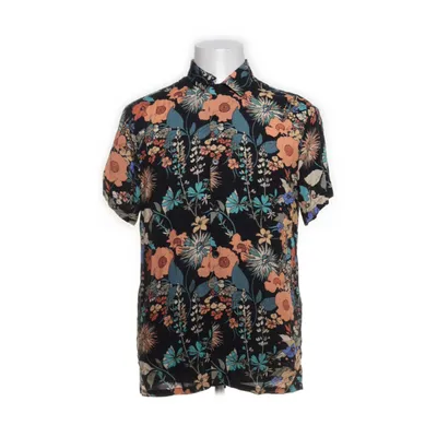 Kortærmet skjorte (Sort, Flerfarvet) fra Topman Viscose