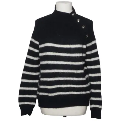 Pull-over (Noir, Blanc) de La Maille Sézane Élasthane, Laine de mouton, Mohair, Polyamide, Polyester