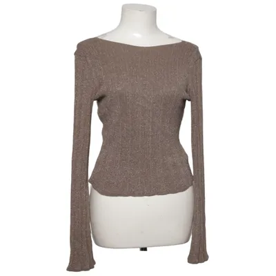 Sweater (Brown) from NA-KD Metallic fiber, Polyamide, Polyester, Viscose