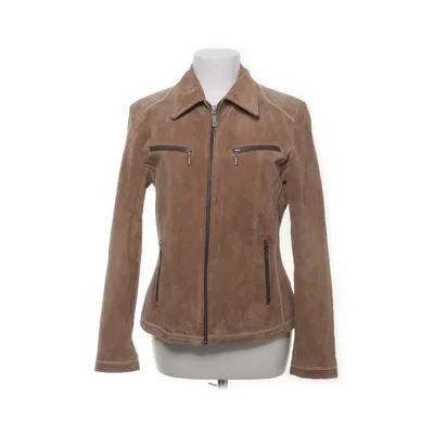 Leren jack (Bruin) van Petroff Katoen, Leer, Polyester