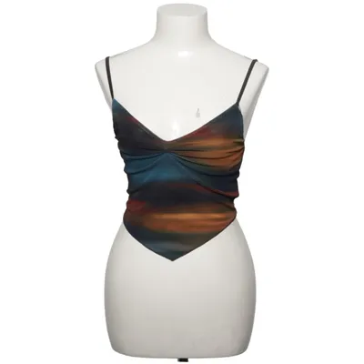 Crop top (Blå, Brun, Flerfarvet) fra Bik Bok Elastan, Polyester