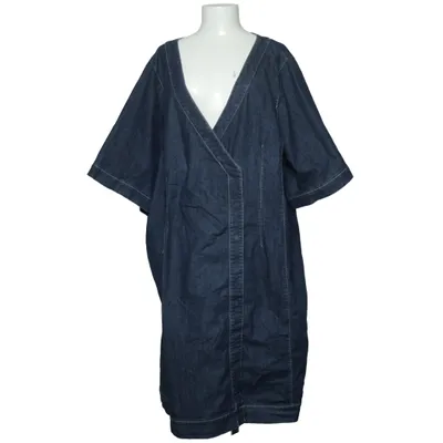 Robe en jean (Bleu) de Eloquii Coton, Élasthane, Polyester