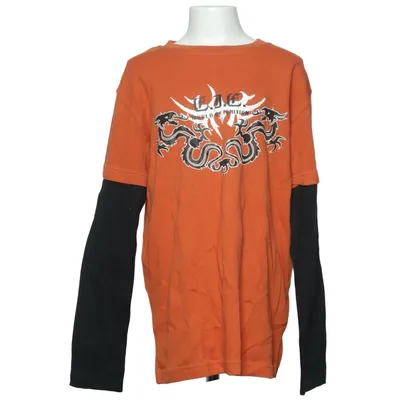 T-shirt à manches longues (Orange, Noir) de Dognose Coton