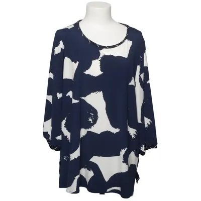 Top (Blue, White) from Fiorella Rubino Elastane, Polyester