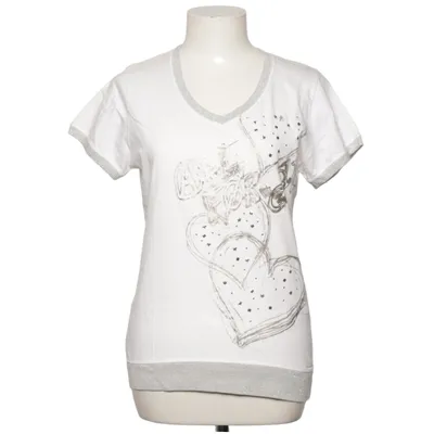 T-shirt (White, Silver) from Nienhaus Cotton, Metallic fiber, Viscose