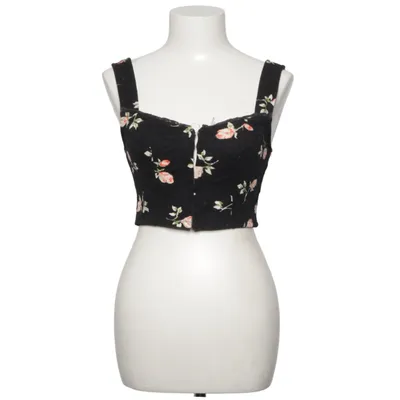 Crop top (Zwart, Wit, Meerkleurig) van Kimchi Blue Elastaan, Polyester