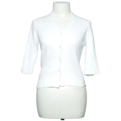 Cardigan (White) from Le Tricot Longhin Cotton, Polyester