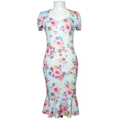 Klänning (Blå, Flerfärgad) från Miusol Elastan, Polyester