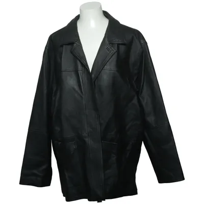 Leather coat (Black) from Classical Clothes Company Acetate, Leather