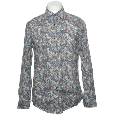 Shirt (Blue, Multicolored) from Dressmann Cotton, Elastane