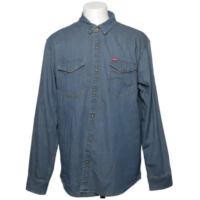 Denim shirt (Blue) from Wrangler Cotton, Polyester
