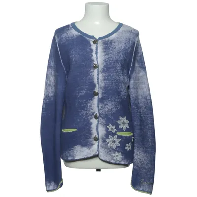 Cardigan (Blue, White) from ZauberMasche Cashmere, Cotton, Wool