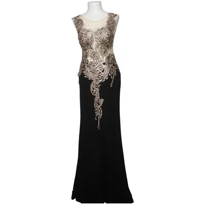 Robe de soirée (Noir, Or) de F&P Élasthane, Polyester