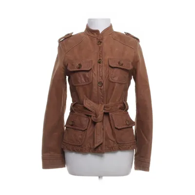 Leather jacket (Brown) from Bruno Zaragoza Polyester, Leather