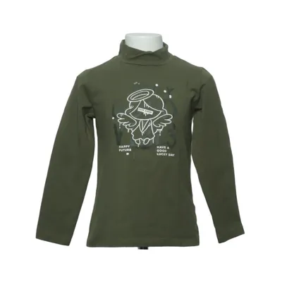 T-shirt à manches longues (Vert) de Cecile Coton, Élasthane