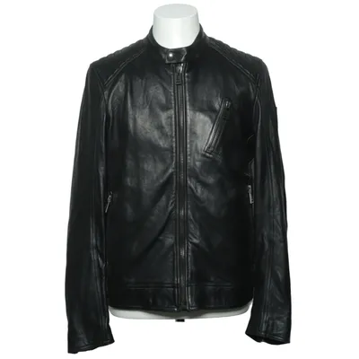 Veste en cuir (Noir) de Belstaff Cuir, Viscose