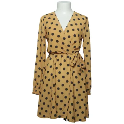 Wrap dress (Yellow, Black) from CHOIS Polyester
