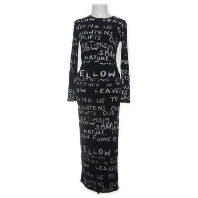 Långklänning (Svart, Vit) från Desigual Elastan, Viskos