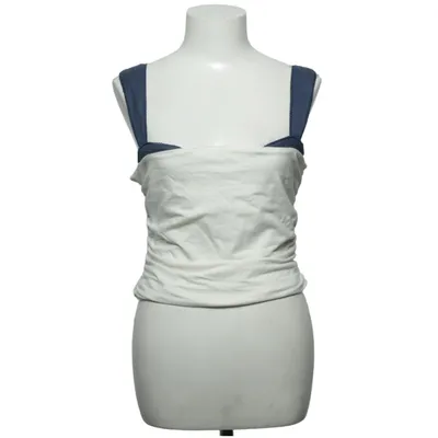 Tank Top (White, Blue) from Free People Cotton, Elastane