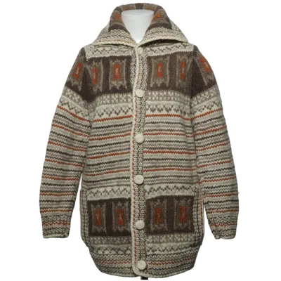Cardigan (Brown, White, Multicolored) from Sekonda Wool