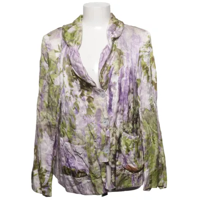 Blazer (Green, Purple, White) from Wille Cotton, Metallic fiber, Silk