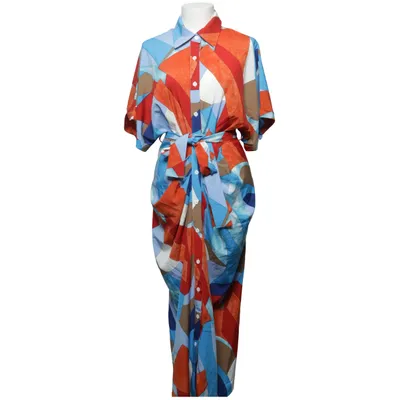 Blousejurk (Blauw, Rood, Meerkleurig) van Shein Polyester