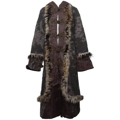 Vinterkappa (Grå, Brun) från Munthe plus Simonsen Rävpäls, Skinn, Polyamid, Polyester, Viskos, Ull