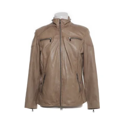 Leather jacket (Beige) from Jilani Collection
