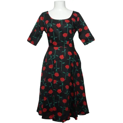 Jurk (Zwart, Rood, Groen) van Collectif Vintage