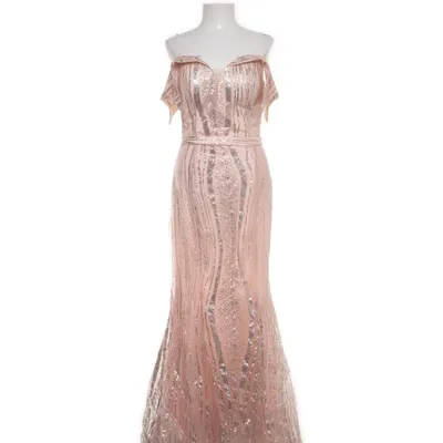 Aftonklänning (Beige, Silverfärgad) från Odrella Polyester