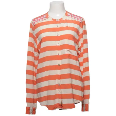 Bluse (Orange, Hvid) fra Maison Scotch Silke