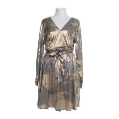 Wrap dress (Gold) from Cerise Blue Polyester, Cotton