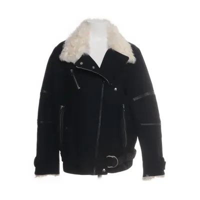 Bikerjacka (Svart, Vit) från IRO Polyamid, Polyester, Päls, Skinn, Ull