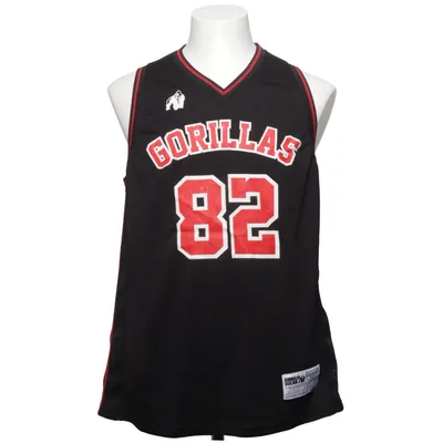 Baskettrøje (Sort, Rød) fra Gorilla Wear Polyester