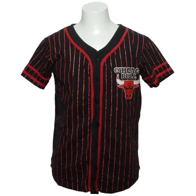Honkball T-shirt (Zwart, Rood) van Chicago Bulls Katoen