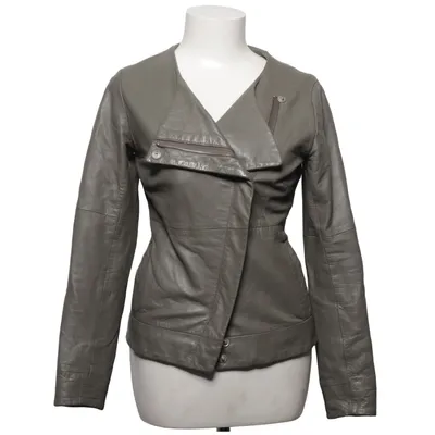 Biker jacket (Gray) from Mango Suit Leather, Polyamide