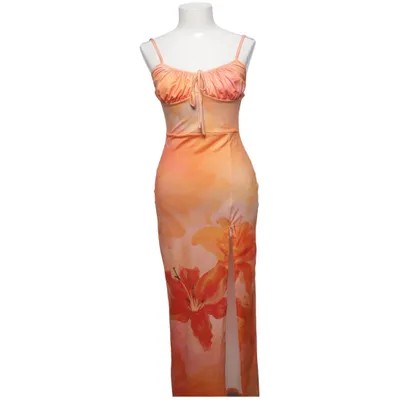 Långklänning (Orange, Rosa) Polyester
