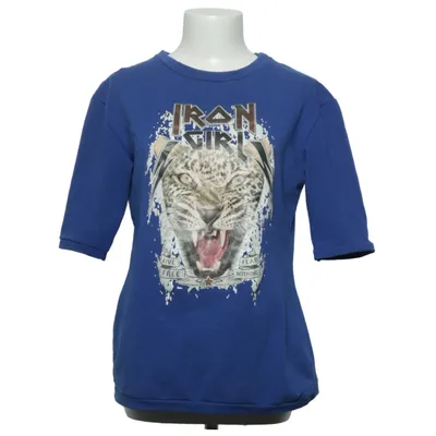 T-shirt (Blauw) van Rika Katoen, Elastaan