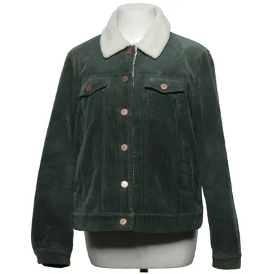 Veste en jeans fourrée (Vert) de Noisy May Coton, Polyester